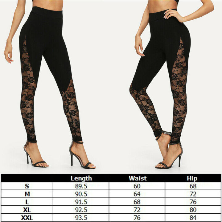 High%20Waist%20Black%20Lace%20Leggings%20Women's%20Ladies%20Floral%20Lace%20Side%20Panel%20Cut%20Out%20Black%20Leggings%20S%20M%20L%202XL%20-%20Image%202