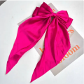 2023 New Women Large Bow Hairpin Summer Chiffon Big Bowknot Stain Bow Barrettes Women Solid Color Ponytail Clip Hair Accessories.