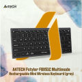 A4TECH Fstyler FBX51C Multimode Rechargeable Mini Wireless Keyboard - Dual Connectivity (Bluetooth + 2.4GHz) - Rechargeable Design - Chocolate Keycaps - For Windows / Mac / iOS / Chrome / Android / Harmony OS. - Grey/Matcha Green. 