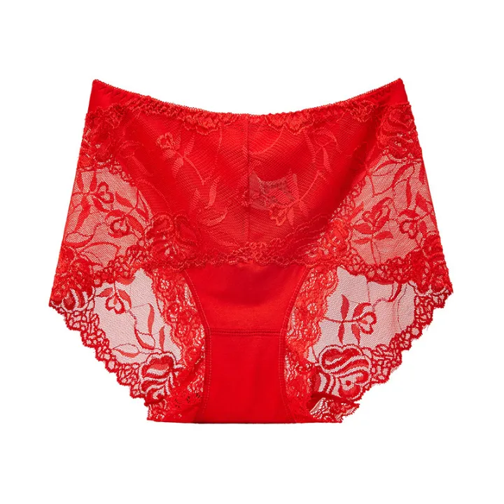 Light%20Luxury%20Lace%20Modal%20Cotton%20Belly%20Contracting%20Underwear%20Lady%20Sexy%20Traceless%20Mid%20Waist%20Hip%20Lifting%20Large%20Size%20Cotton%20Crotch%20Briefs%20Women%20-%20Image%209
