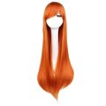 QQXCAIW Long Straight Cosplay Wig Women Costume Party Black Red Ombre Heat Resistant Synthetic Hair Wigs. 