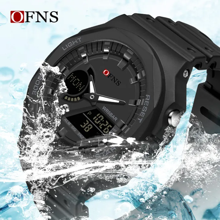 OFNS%20New%20Casual%20Men's%20Watches%2050m%20Waterproof%20Sport%20Quartz%20Watch%20For%20Male%20Wristwatch%20Dual%20Display%20LED%20Digital%20G%20Style%20Relogio%20-%20Image%204