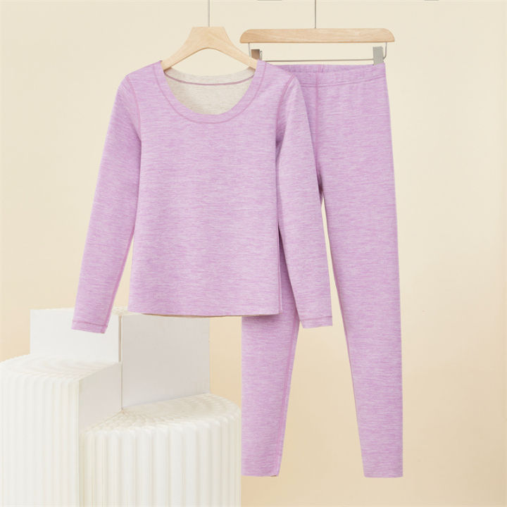 Thermal%20underwear%20ladies%20suit,%20wool%20silk%20thickened%20round%20neck%20cation%20autumn%20coat%20autumn%20pants%20base%20integrated%20winter%20pajamas%20-%20Image%206