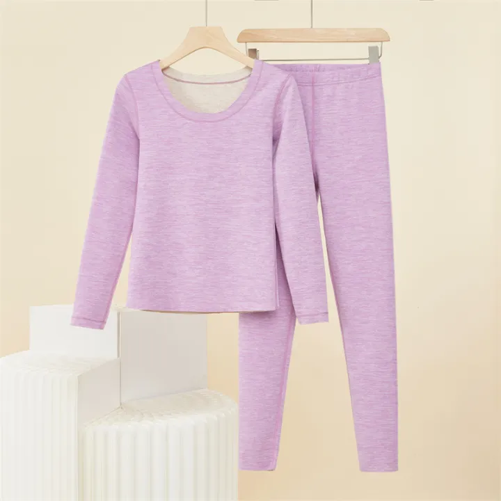 Thermal%20underwear%20ladies%20suit,%20wool%20silk%20thickened%20round%20neck%20cation%20autumn%20coat%20autumn%20pants%20base%20integrated%20winter%20pajamas%20-%20Image%206