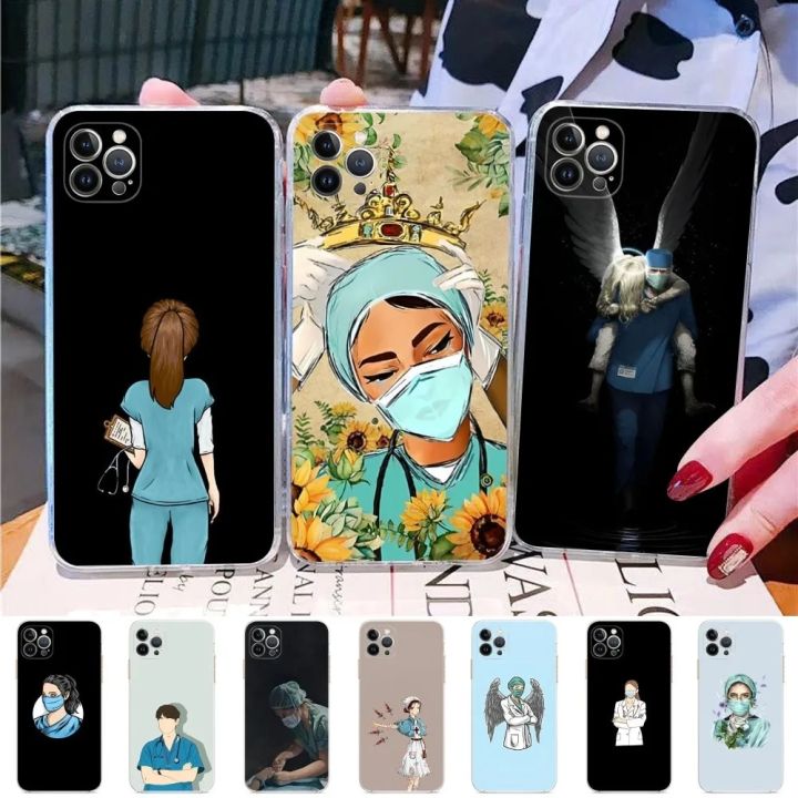 Nurse doctors medicina Phone Case For iPhone 14 13 12 Mini 11 Pro XS Max X XR SE 6 7 8 Plus Soft Silicone Cover
