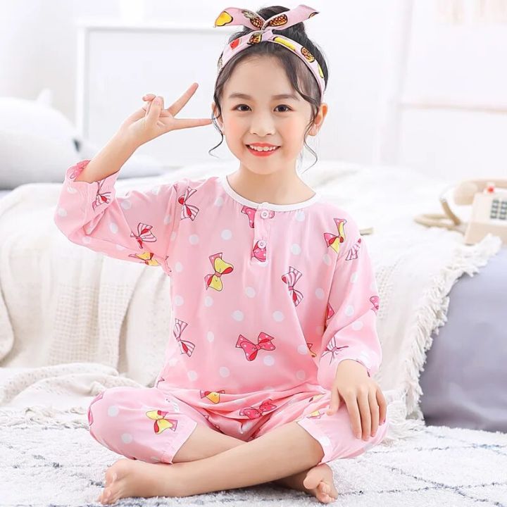 Children's%20Pajamas%20Set%202pcs%20Cartoon%20Kids%20Sleepwear%20Baby%20Boys%20Clothes%20Sleep%20Suit%20Summer%20Cotton%20Pyjamas%20Infant%20Nightwear%20For%20Girls%20-%20Image%203