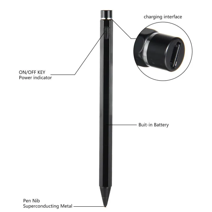 Active%20Stylus%20Pen%20Capacitive%20Pen%20USB%20Rechargeable%201.45mm%20Stylus%20Pens%20For%20Touch%20Screens/iPad/iPhone/Samsung%20Galaxy%20Note%208/All%20Smart%20Phone/Tablet%20-%20Image%204
