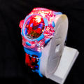 Spiderman Stylish wrist watch with music and light for kids- blue for kids. 