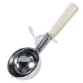 Stainless Steel Fruit Mash Ice Cream Ball Scoop with Plastic Handle Kitchen Tool. 