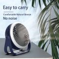 Muziso mini desk fan with lamp built-in battery rechargeable USB portable fan cool camping gear wall mounted small Electric fans. 