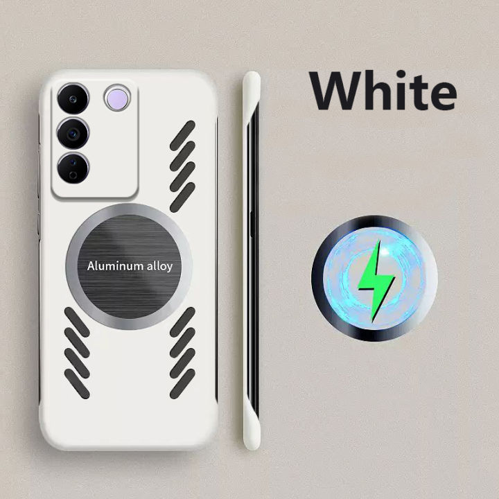 Sroof%20Case%20For%20VIVO%20V27e%20Summer%20new%20frameless%20heat%20dissipation%20magnetic%20hard%20Phone%20Case%20Back%20Cover%20-%20Image%202