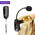 XIAOKOA UHF Wireless Instruments Saxophone Microphone Wireless Receiver Transmitter,160ft Range,Plug and Play,Great for Trumpets. 