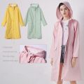 Women New Stylish Long Raincoat Waterproof Rain Jacket with Hood.