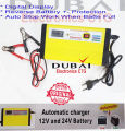 Automatic Battery Charge 12v and 24v 20AH Battery Charger Digital Display, Auto Stop When Battery Full,Fast and Efficient Charging for Multiple Battery Types. 