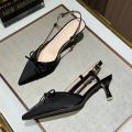 Qiaoqi Silver Closed Toe Sandals Women's Pointed Stiletto Heel High Heels 2024 Summer New Bow Color Matching Back Open Shoes. 