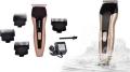 Kemei KM 5015 Waterproof Professional Hair Clipper Trimmer & Shaving system for men -Black Gold.