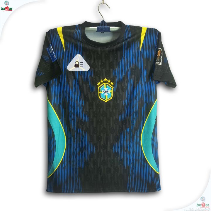 Brazil World Cup Jersey 2026 Thai Premium Football Jersey For Men - Half Sleeve World Cup T Shirt - Brazil Jersey 2026