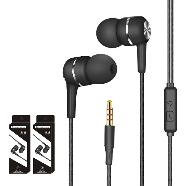 New simple universal in-ear headphones, in-line computer mobile phones, microphone headphones, wire control headphones, factory direct sales