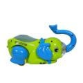 Plastic Elephant Toy for Kids - Green and Blue. 