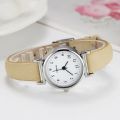 Quartz Watch Ladies Fashion Small Dial Casual Watch Leather Strap Wristwatch for Women.