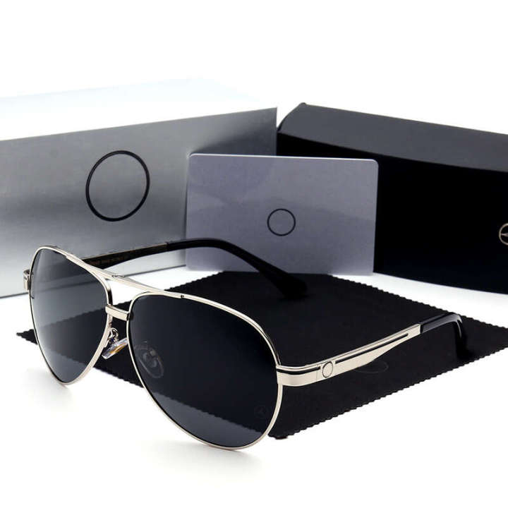 2021 Tiktok Men's Fashion Polarized 737 Mercedes Large Frame Pilot Sunglasses Toad Glasses