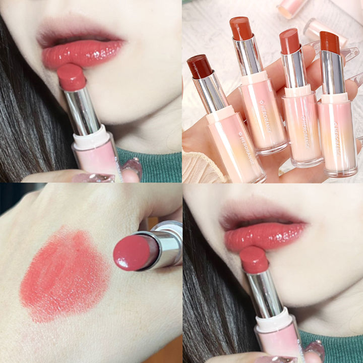 【Heartbeat Girl Store】(New) solid jelly lipstick crystal lip balm water wave mirror lip gloss long lasting moisturizing lips glaze lip care makeup cosmetic
