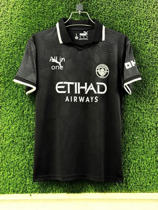 Man city Black colour premium quality Away kit trending Jersey