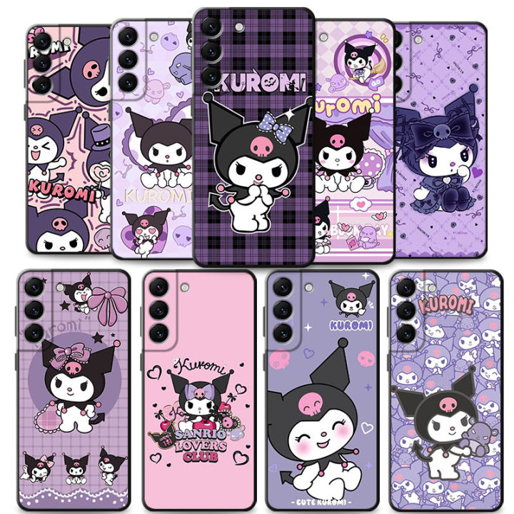 Cute Cartoon Kuromi Phone Case For Samsung Galaxy S23 S22 S21 S20 Ultra Plus FE S9 S8 S10 Note20 Ultra Note 20 Note 10 Cases