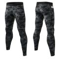 Custom Printed Autumn/Winter Compression Long Leggings Comfortable for Men Mountain Road Cycling Pants with Zip Phone Pocket.