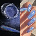 Holographic Chrome Nail Powder Glitter Laser Silver Rose Gold Nail Art Pigment Polish Rub Dipping Dust Flakes 3D Manicure TR1028. 