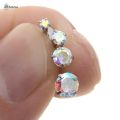 Starose 4pcs 2~5mm Rainbow Gem Nose Ring Labret Lip Piercing Kit Nostril Piercing Helix Studs Tragus Earrings Ear Piercing Oreja.