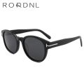 Fashion Polarized Tom Wholesale Sunglasses in Bulk for Men Women Luxury Brand Round Sun Glasses Italy Acetate Anti-glare UV400. 