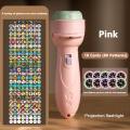 80 Patterns Cartoon Projection Flashlight Early Education Cognition Before Bedtime Story Book Baby Projector Torch Children Toys.