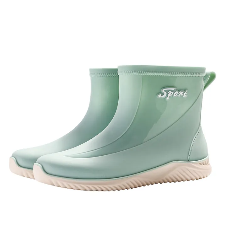 Fashion%20PVC%20Anti%20Slip%20Low%20Rise%20Boots%20Thickened%20Short%20Leg%20Ladies%20Martin%20Water%20Shoes%20Plastic%20Low%20Heel%20Waterproof%20Women's%20Rain%20Boots%20-%20Image%205