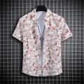 【14 colors】Men's Tropical Short Sleeve Printed Shirt Unisex Casual Tops.