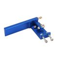 2X RC Boat Aluminium Alloy Brand 75mm Metal Suction Water Rudder for Remote Control RC Boats CNC Parts Blue.