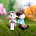 Cute Romantic Couple Decor Doll Home Office Desktop Miniature Landscape Ornament. 
