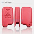 Leather car key case for Toyota Sieni Noah Voxy Esquire Vellfire Alphard 4 buttons remote fob cover keychain bag auto accessory.