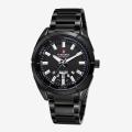 NAVIFORCE NF9038 - Black Stainless Steel Analog Watch for Men - Black.