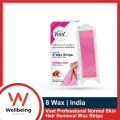 Veet Professional Normal Skin Hair Removal Wax Strips 20 Strips/ 8 Strips for Body & Legs.