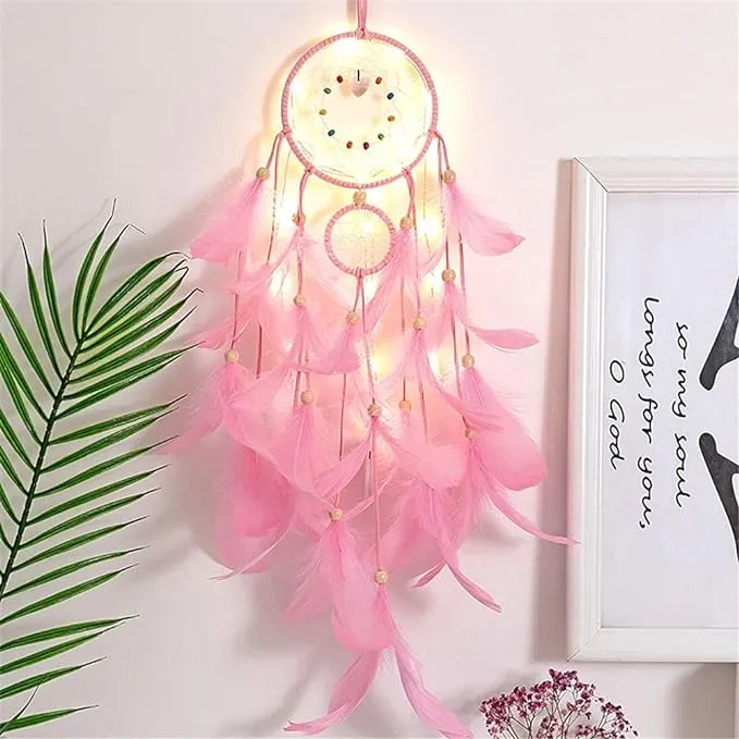Dream%20Catcher%20with%20lamp%20pendant%20Feather%20Fairy%20LED%20Light%20Wall%20Hanging%20Bedroom%20Decor%20Ornament%20Gift:%20Pink,%20Purple%20and%20Blue%20-%20Image%207