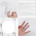 6pcs Circle Template for Drafting, Geometric Shape Stencils Circle Square Measuring Ruler for Building Formwork Drawing. 