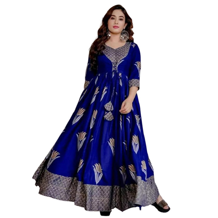 Exclusive designed Gown 1piece long kurti different koti Gown long kurti  dress For Stylish Women Girls