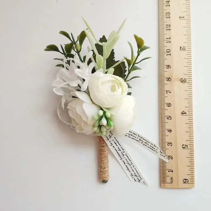 LKY%20Fr%20White%20Roses%20Boutonniere%20Corsage%20Wedding%20Accessories%20Artificial%20Flowers%20Bridesmaid%20Groom%20Buttonhole%20Lapel%20Pins%20Suit%20Brooch%20-%20Image%203