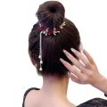 Refined Taste - Retro Rose Fixed Plate Hair Set Pearl Tassel Meatball Hair Clamp Hair Clip For Women /Girls - Durabilty Assured. 