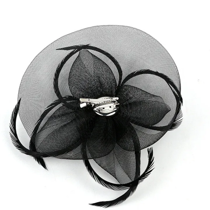 Women%20Fascinator%20Bow%20Hair%20Clip%20Headwear%20Lace%20Feather%20Mini%20Hat%20Wedding%20Party%20Accessory%20Race%20Fashion%20Handmade%20Lady%20-%20Image%208