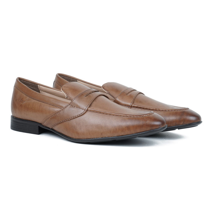 Apex Dark Brown Leather Penny Loafer For  Men