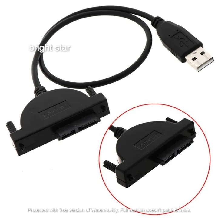 USB%202.0%20To%20Mini%20Sata%20Ii%207+6%2013Pin%20Adapter%20for%20Laptop%20Cd/Dvd%20Rom%20Slimline%20Drive%20Converter%20Cable%20Screws%20Steady%20Style%201Pcs%20-%20Image%202