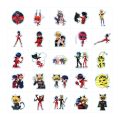 Cartoon Anime Ladybug Red Girl Stickers for Laptop Suitcase Album Stationery Waterproof Album Decals Kids Toys Birthday Gifts. 