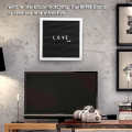 25cm*25cm Message Plastic Letter Board Sign Changeable Letters Numbers Room Decor (White Frame). 